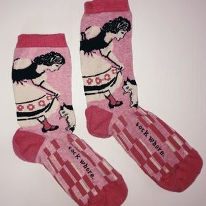 Blue Q Long Funny socks “sock whore”